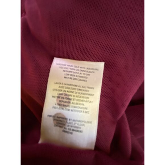 Moulinette Soeurs Burgundy Large Wide-Leg Halter Jumpsuit Pantsuit Boho Casual - Picture 8 of 8